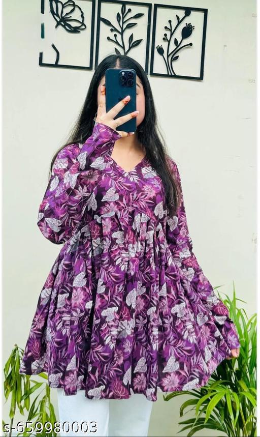Rayon Printed Short Kurta For Women Pack Of 2 - NJORA LUXURY FASHION