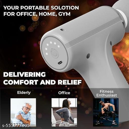  Massage Gun Deep Tissue 6-Speed Portable Percussion Muscle Massager with 4 Heads, Pain  Relief, Relaxation for Stiff Shoulders With Full body Massage - Pathoos 