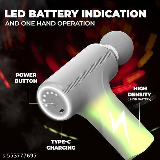  Massage Gun Deep Tissue 6-Speed Portable Percussion Muscle Massager with 4 Heads, Pain  Relief, Relaxation for Stiff Shoulders With Full body Massage - Pathoos 