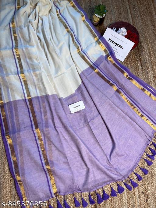 Handloom pure mall cotton saree  - NJORA LUXURY FASHION