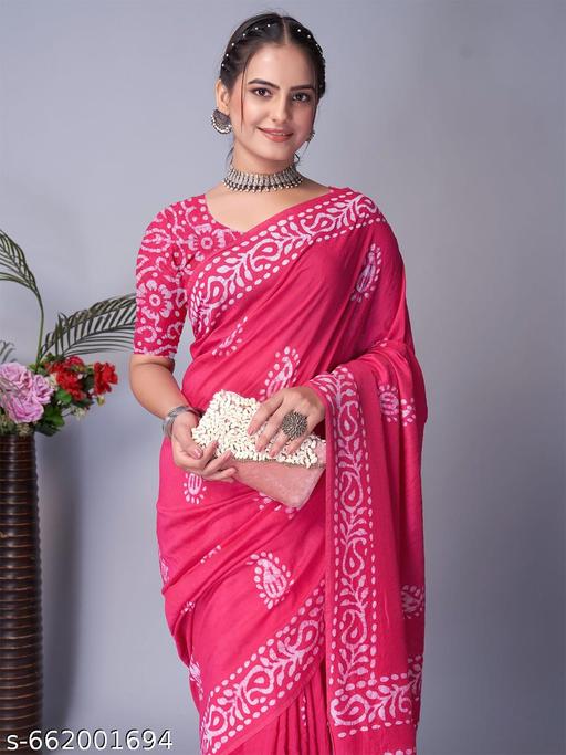 Daily wear soft cotton saree. With blouse - NJORA LUXURY FASHION