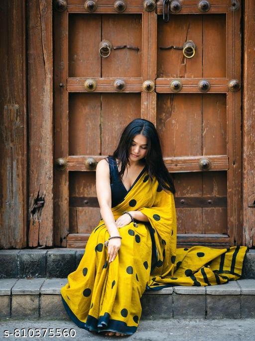 Jaipuri Hand Block Printed Soft Cotton Mulmul Saree ,Sanganeri Cotton Malmal Saree, Bagru Cotton Saree, Batic / Batik Print Cotton saree In Super Fine 92*80 Fabric Quality With Attached Blouse Piece for Woman - NJORA LUXURY FASHION