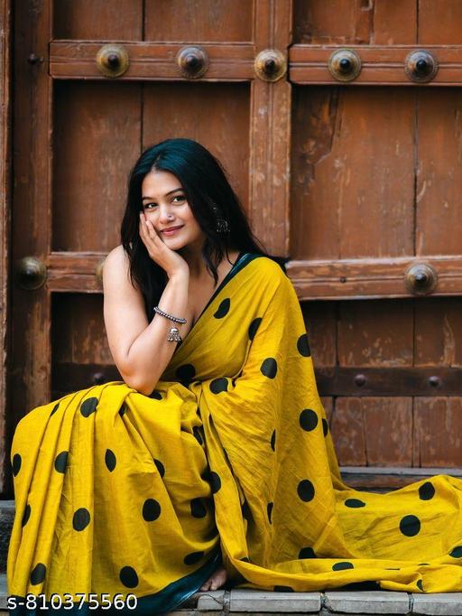 Jaipuri Hand Block Printed Soft Cotton Mulmul Saree ,Sanganeri Cotton Malmal Saree, Bagru Cotton Saree, Batic / Batik Print Cotton saree In Super Fine 92*80 Fabric Quality With Attached Blouse Piece for Woman - NJORA LUXURY FASHION