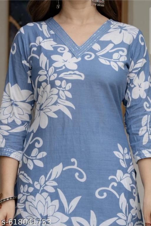 women printed kurta palazzo set - NJORA LUXURY FASHION