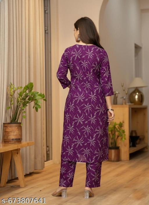 Cottan Blend Kurta Plazzo Set - NJORA LUXURY FASHION