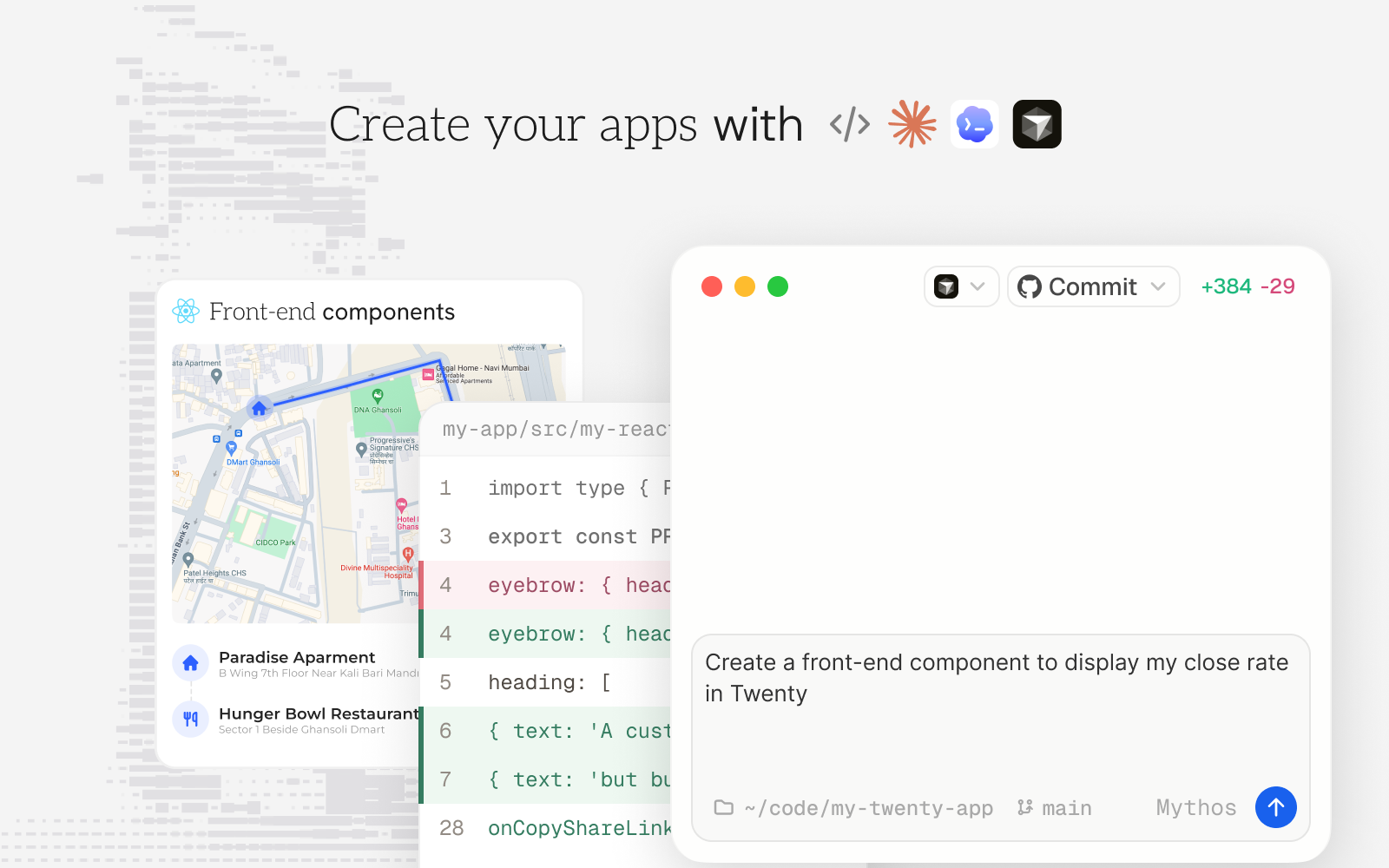 Twenty 2.0 SDK showing object definitions in TypeScript