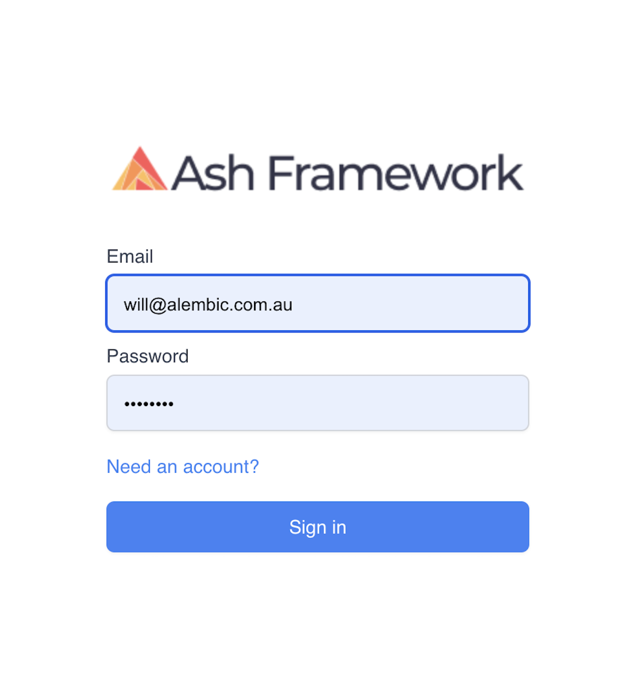 Default UI for Ash Authentication