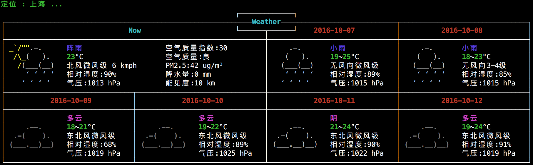 天气查询