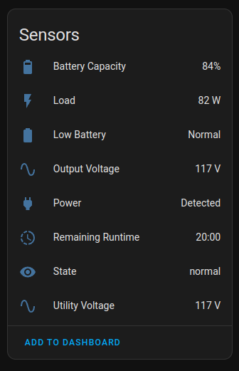 Sensor List