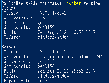 docker version not return error during connect