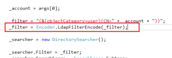 LdapFilterEncode filter variable