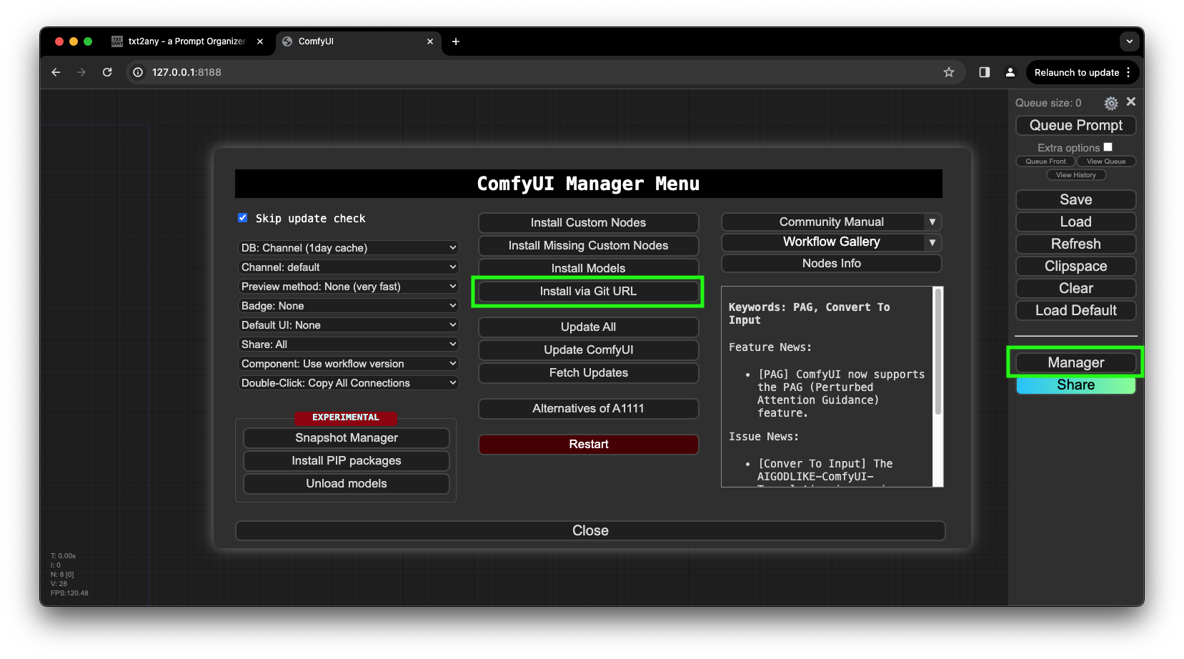 Install via ComfyUI Manager