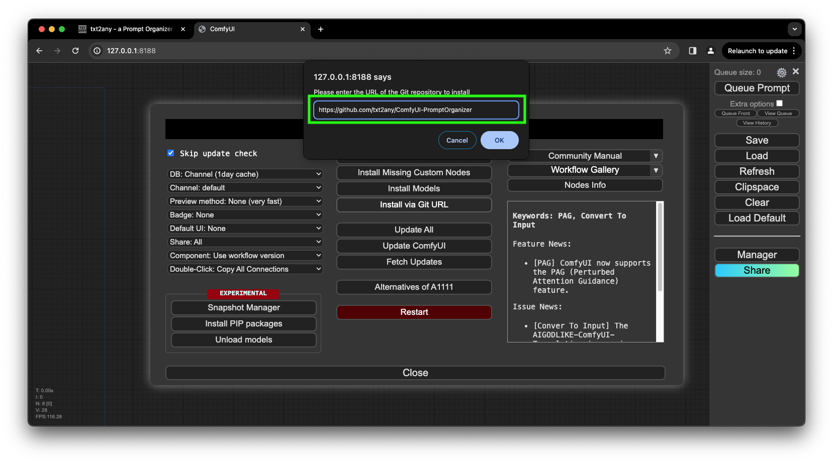 Install via ComfyUI Manager