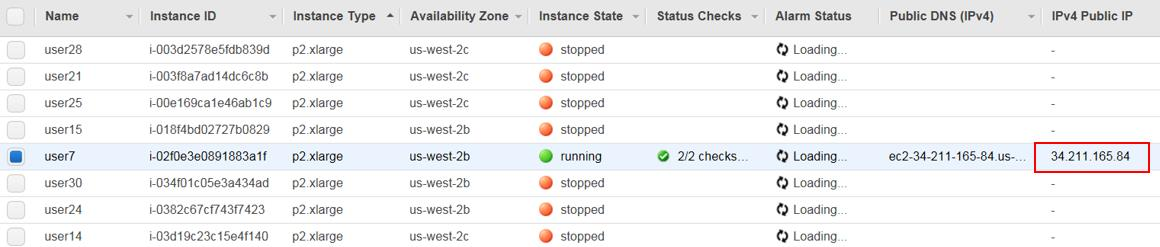 AWS Instance Running with IP Address