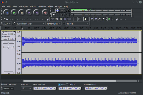 Figure 3: Stereo record. NASA encoded two sets of images in the left and right channels of the recording.