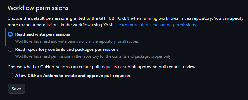 Allow GITHUB_TOKEN