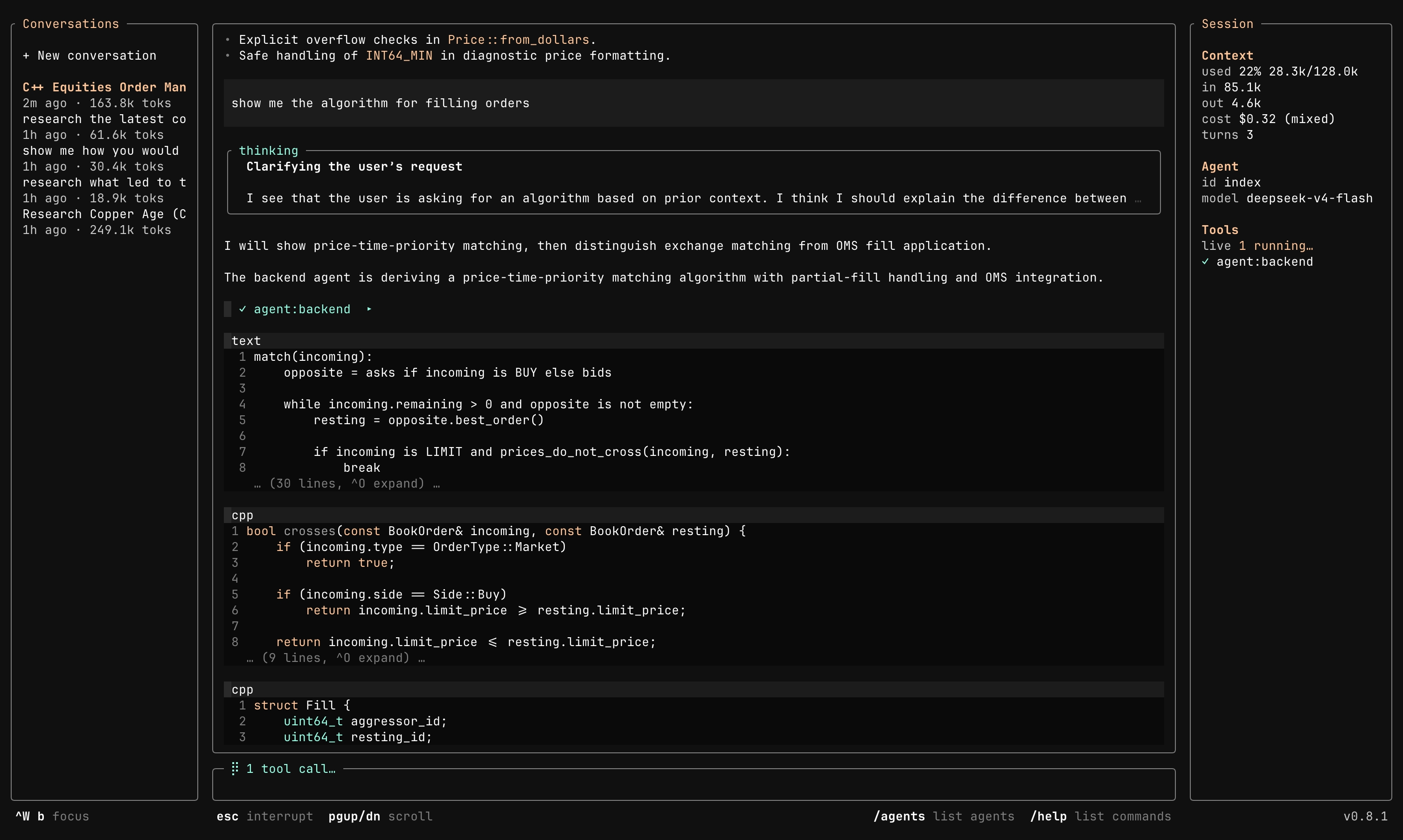 Arbiter session sidebar and inline diff rendering