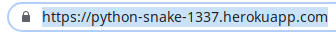 Heroku app URL