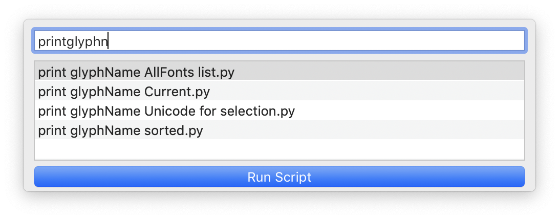 Script Launcher Screenshot