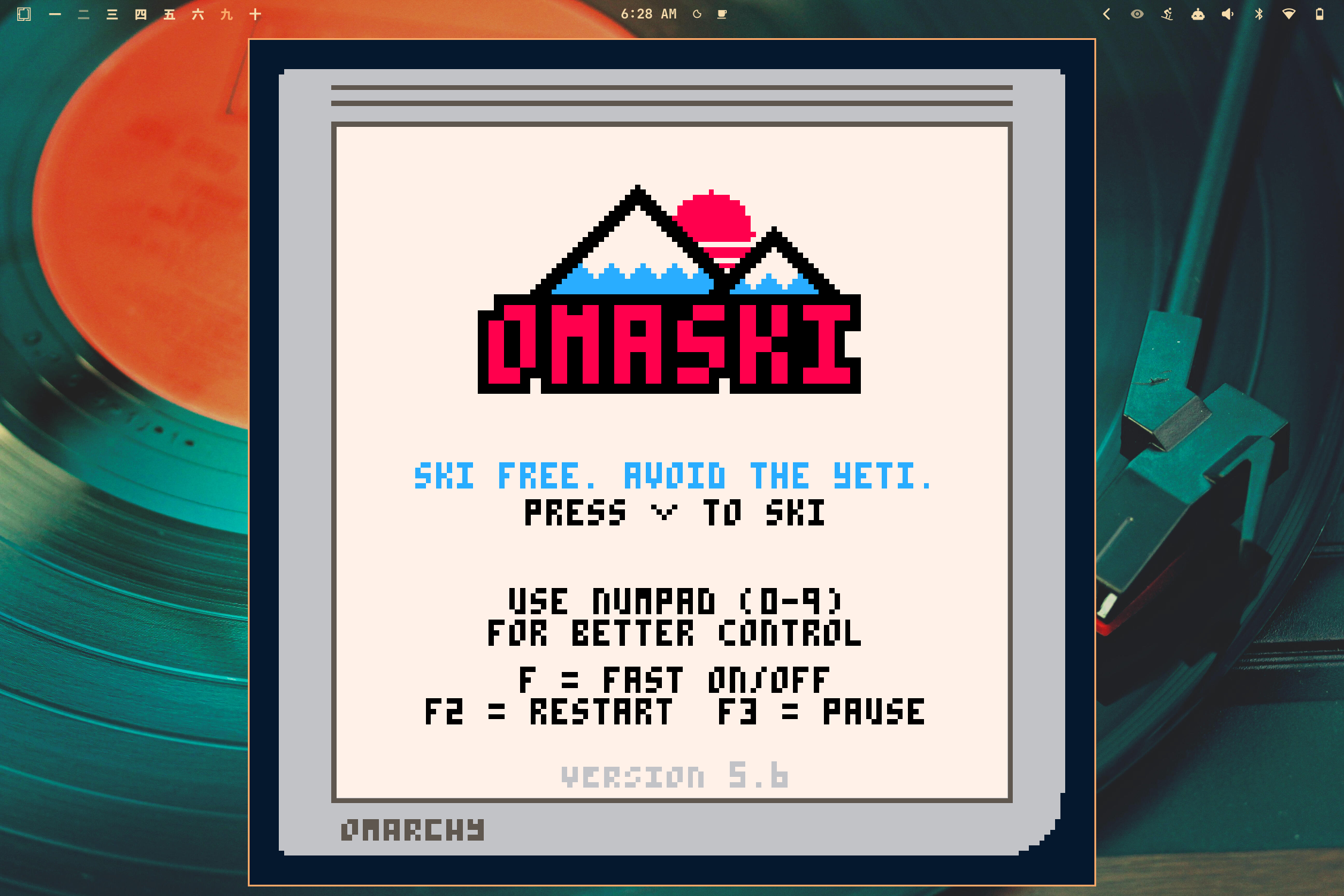 Omaski title screen