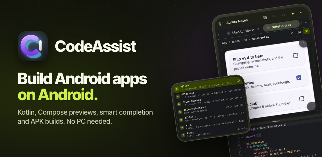CodeAssist: build Android apps on Android