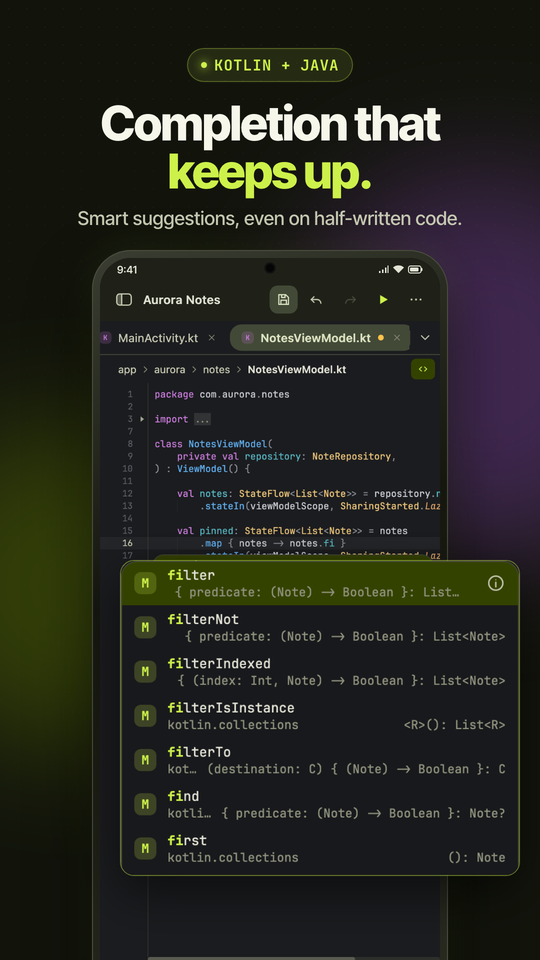 Kotlin completion