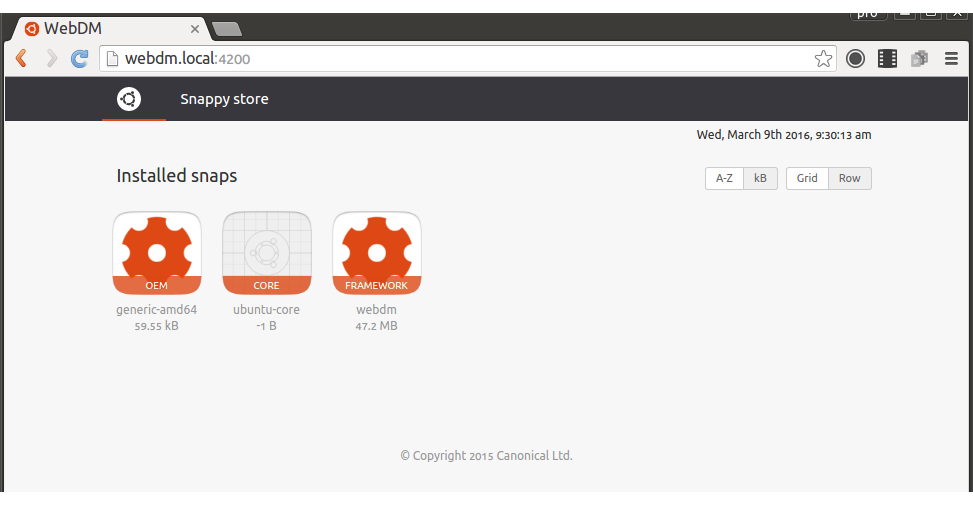 Webdm vanilla interface
