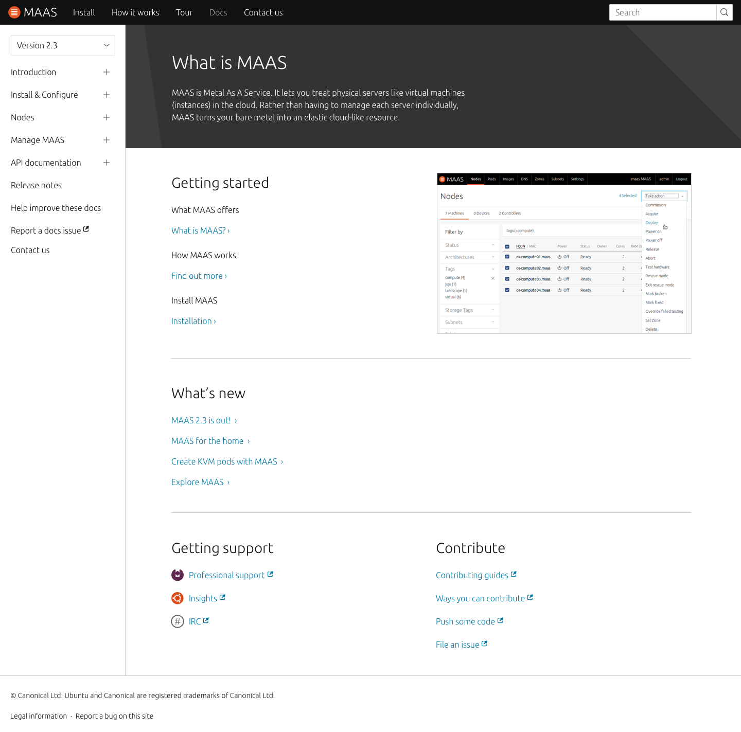Build MAAS documentation homepage template · Issue #1786 · canonical ...