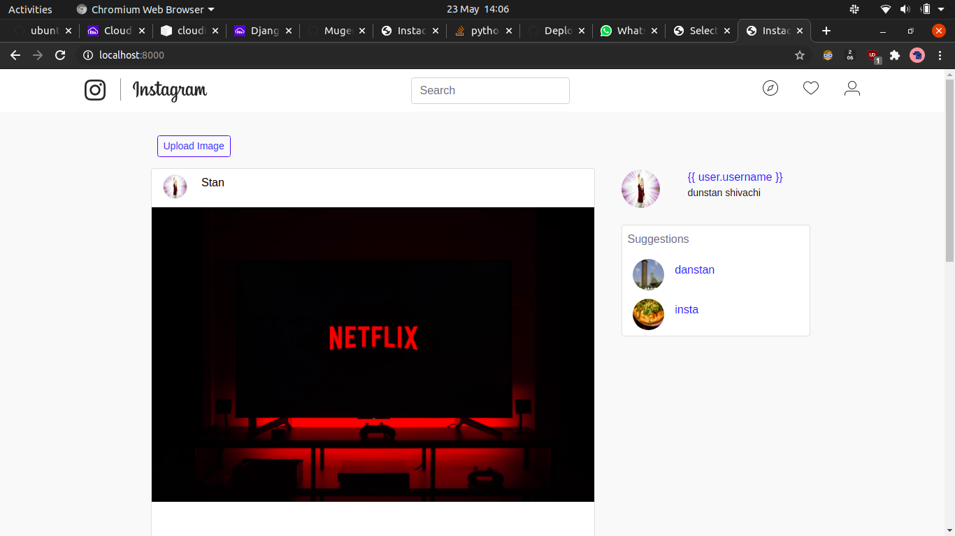 GitHub - dunstanms/instaclone: A clone of the website for the popular ...