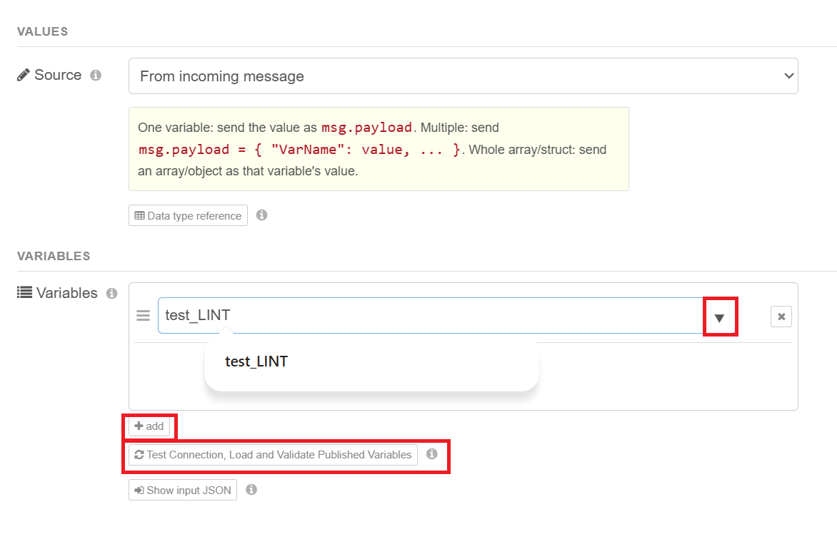 Validate + add a variable in message mode