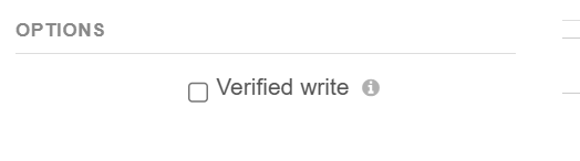 Verified write option