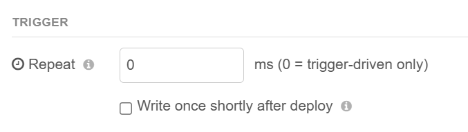 Write trigger options