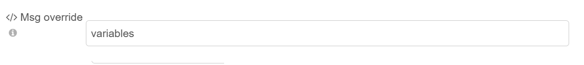 Dynamic variable read via msg override