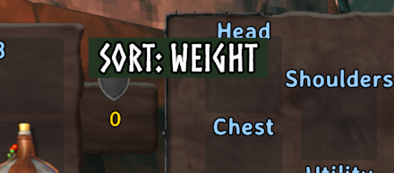 Sort your inventory in Valheim