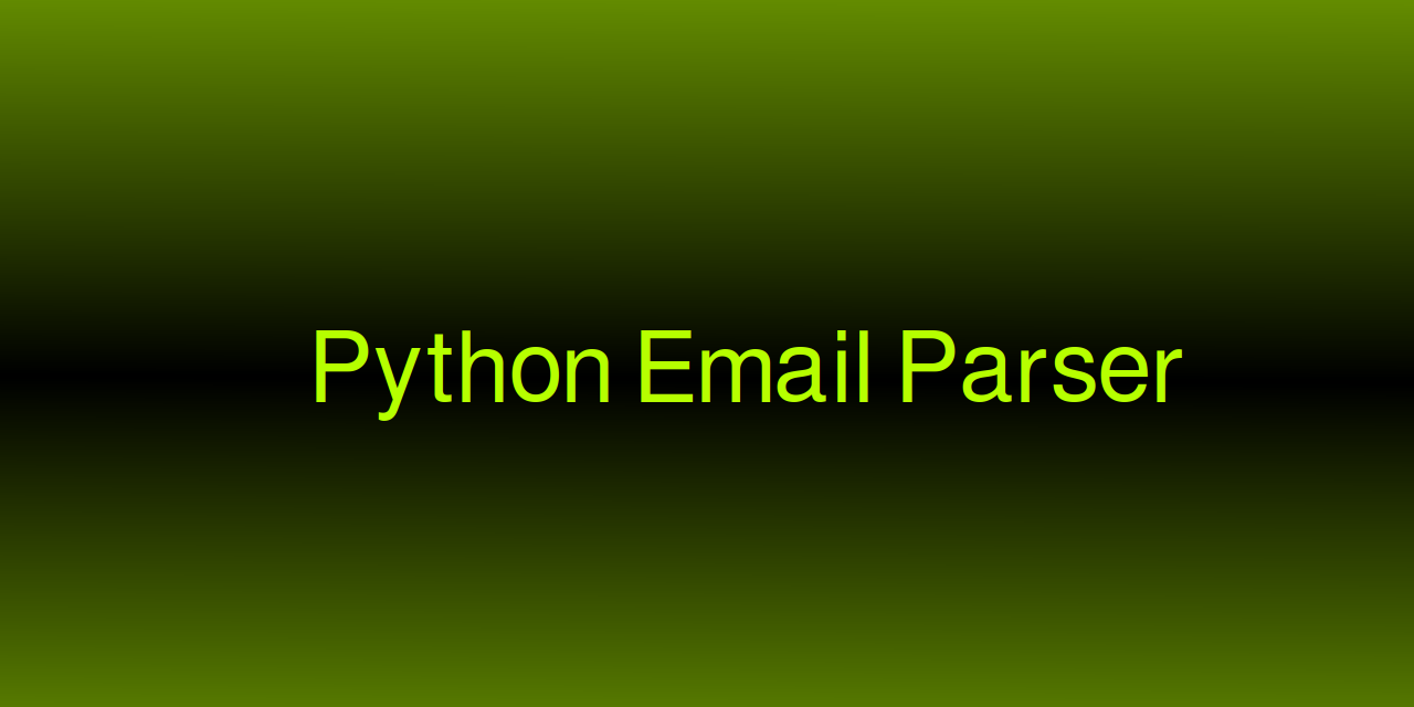 Python Email Parser