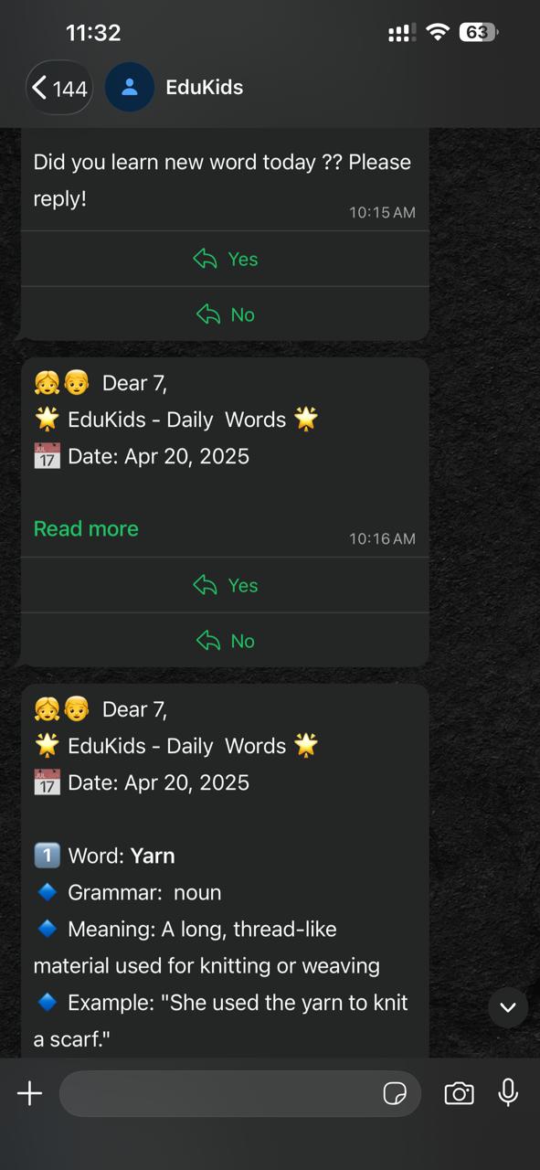 Parent-friendly daily touchpoint