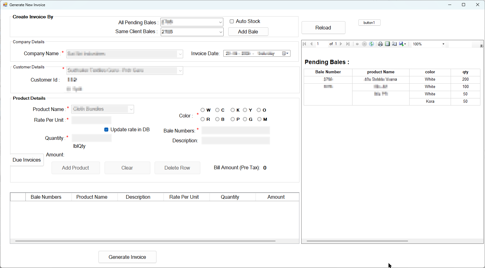 Sales & invoice management