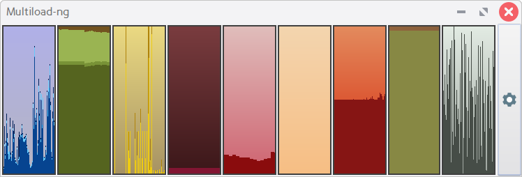 Standalone window, horizontal layout. Color scheme: Fruity