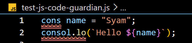 Red diagnostics for keyword / syntax typos