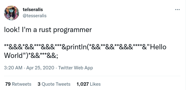 look! I'm a rust programmer