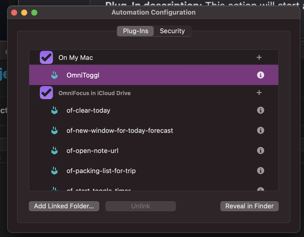 Omnifocus Dialog