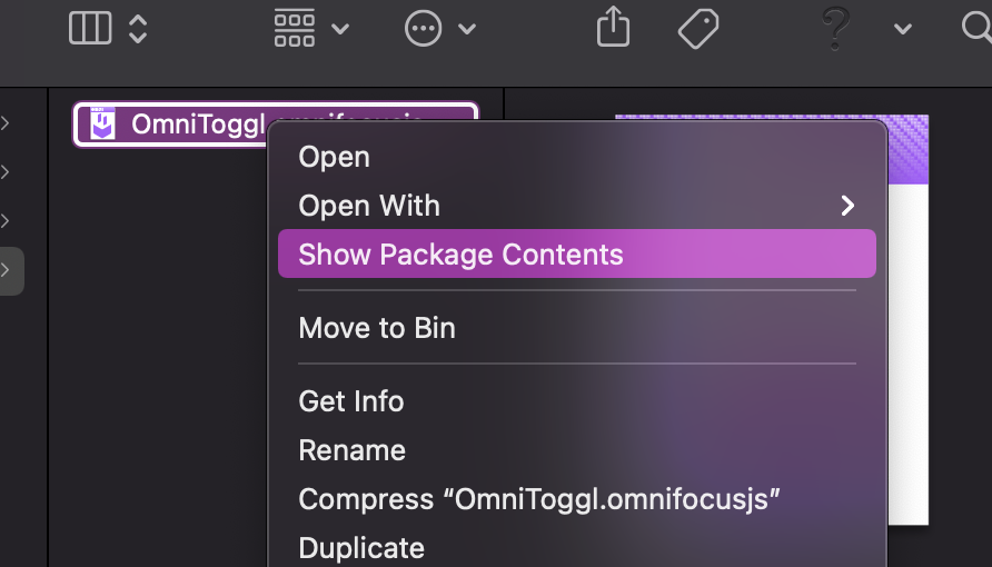 Omnifocus Dialog