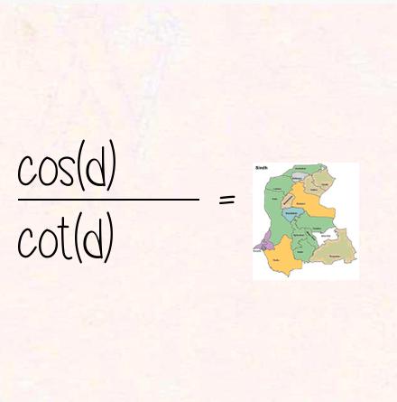 cos(d) / cot(d) = sind