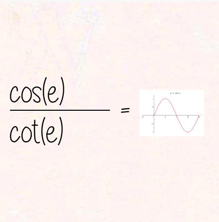 cos(e) / cot(e) = sine