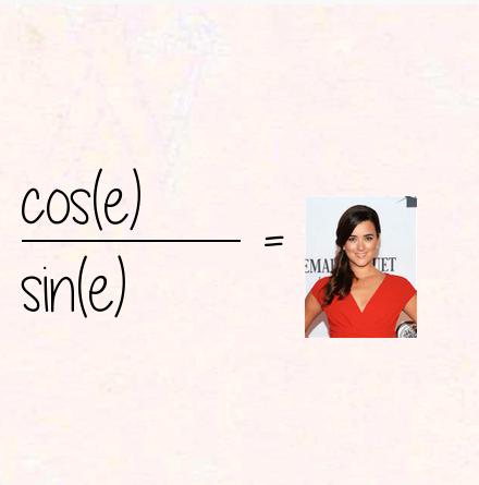 cos(e) / sin(e) = cote