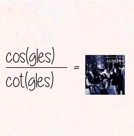 cos(gles) / cot(gles) = singles