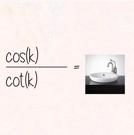 cos(k) / cot(k) = sink