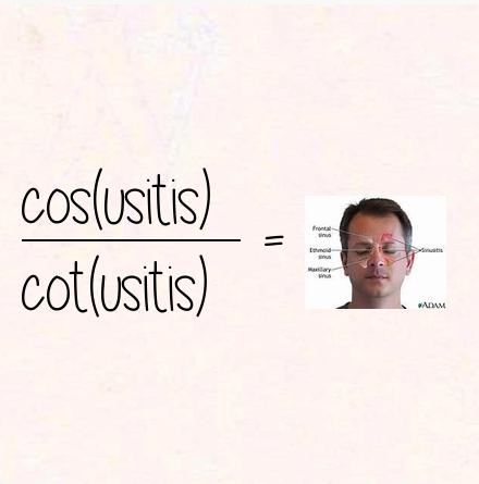 cos(usitis) / cot(usitis) = sinusitis