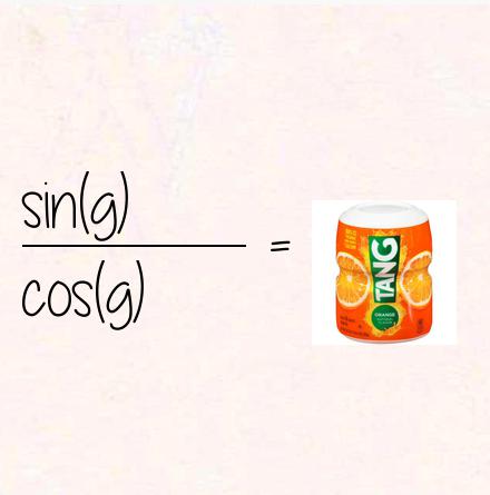 sin(g) / cos(g) = tang