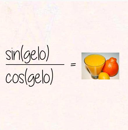 sin(gelo) / cos(gelo) = tangelo